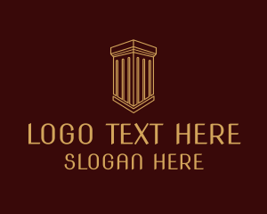 Letter Hp - Greek Column Pillar logo design