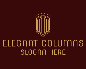 Greek Column Pillar logo design