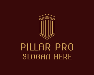 Greek Column Pillar logo design