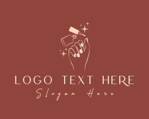 Hygiene - Hand Nail Polish Stars logo design