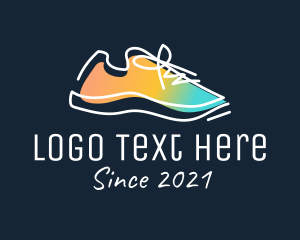 Kicks - Gradient Rubber Shoes logo design