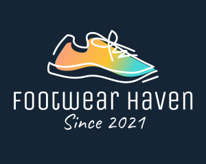 Gradient Rubber Shoes logo design