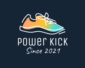 Gradient Rubber Shoes logo design