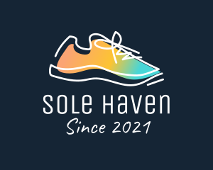 Gradient Rubber Shoes logo design