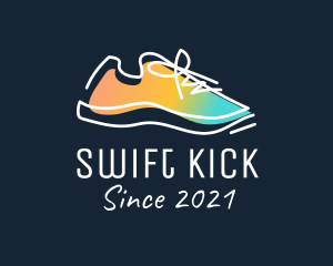 Gradient Rubber Shoes logo design