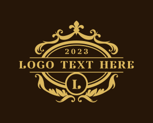 Expensive - Deluxe Ornate Crest logo design