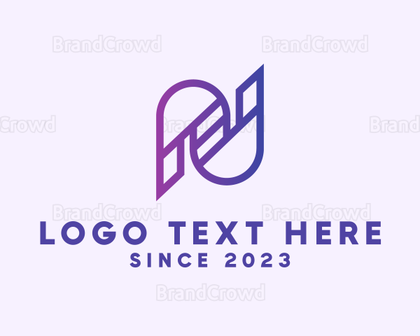 Modern Gradient Letter N Logo