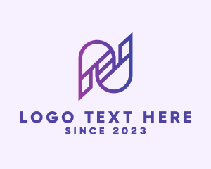 Programmer - Modern Gradient Letter N logo design