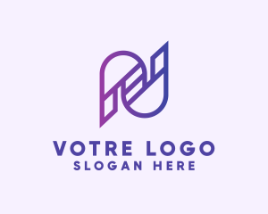 Modern Gradient Letter N Logo