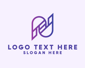 Modern Gradient Letter N Logo