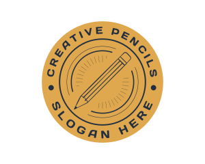 School Pencil Writing logo design