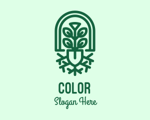 Gardening Shovel Plant Logo