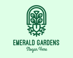 Gardening Shovel Plant logo design