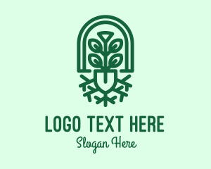 Gardening Shovel Plant Logo