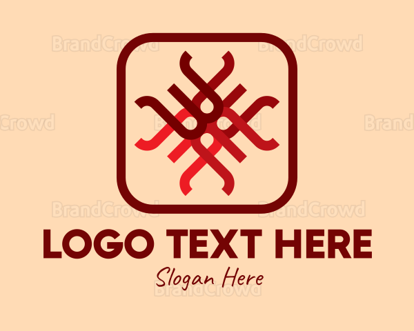 Red Asian Pattern Logo