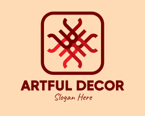 Decorate - Red Asian Pattern logo design