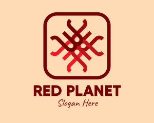 Red Asian Pattern logo design