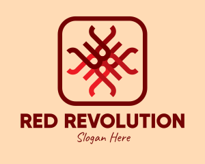 Red Asian Pattern logo design