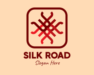 Red Asian Pattern logo design