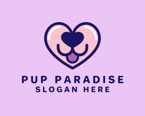 Dog Snout Heart logo design