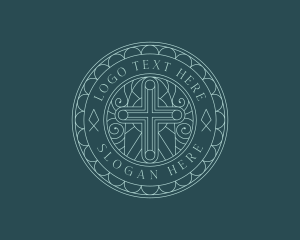 Funeral - Religious Christian Cross logo design