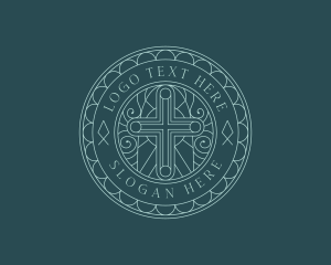Religious Christian Cross Logo