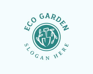 Shovel Garden Planting logo design