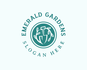 Shovel Garden Planting logo design