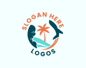 Island - Traveler Airplane Tour logo design