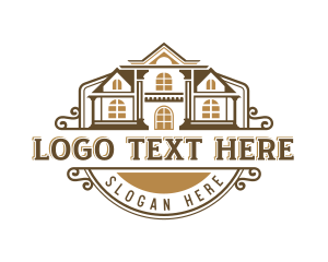 Vintage - House Real Estate Mansion logo design