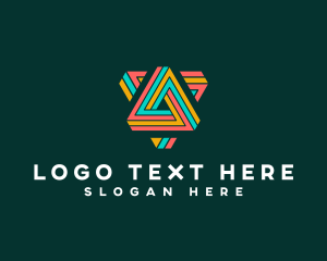 Geometric - Creative Digital Triangle logo design