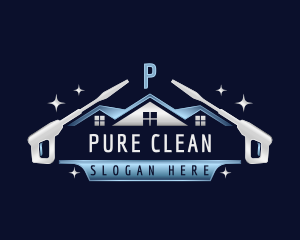 Roof Cleaning Power Wash logo design