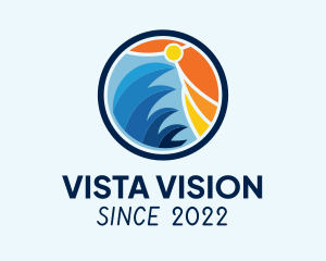 View - Sun Beach Vacation Resort logo design