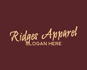 Apparel Script Business logo design