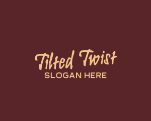 Tilted - Apparel Script Business logo design