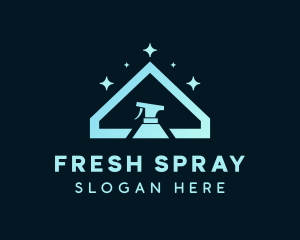 Disinfection Spray House logo design