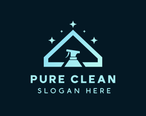 Disinfection Spray House logo design