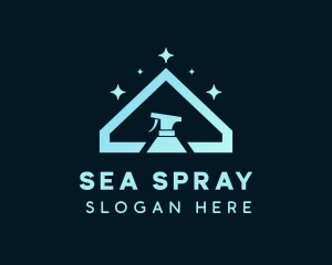 Disinfection Spray House logo design