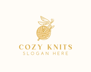 Crochet Knitting Yarn logo design