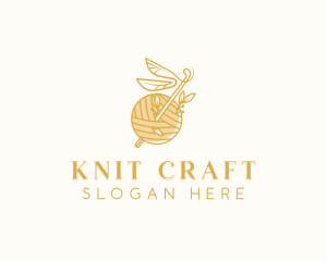 Crochet Knitting Yarn logo design