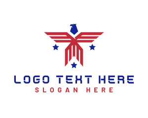 Shield - Patriotic American Eagle logo design