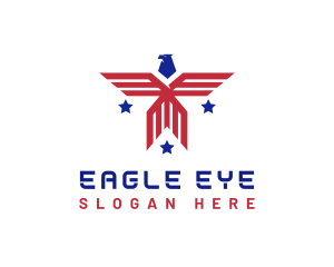 Patriotic American Eagle logo design