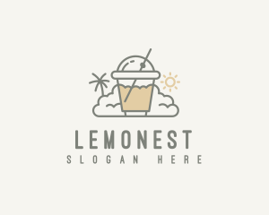 Lemonade - Summer Milkshake Drink logo design