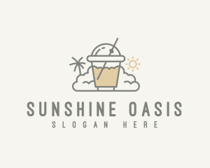 Summer Milkshake Drink logo design