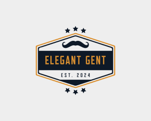 Moustache Hair Barber logo design