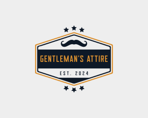 Moustache Hair Barber logo design