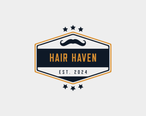 Hair - Moustache Hair Barber logo design