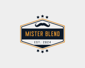 Moustache Hair Barber logo design