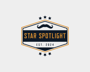 Moustache Hair Barber logo design