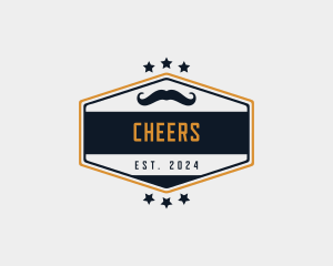 Star - Moustache Hair Barber logo design